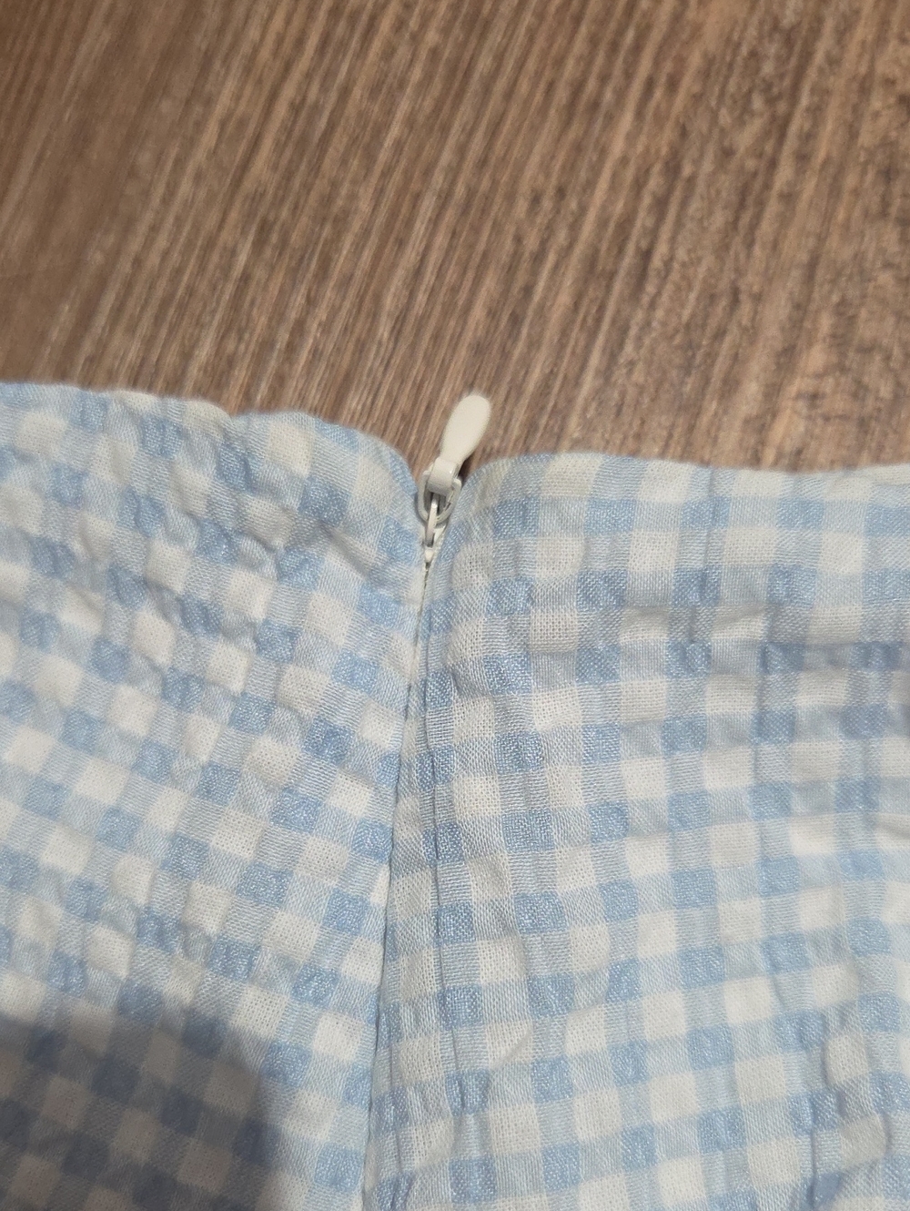 BP Light Blue Gingham Tiered Skater Skirt - Picture 5 of 5